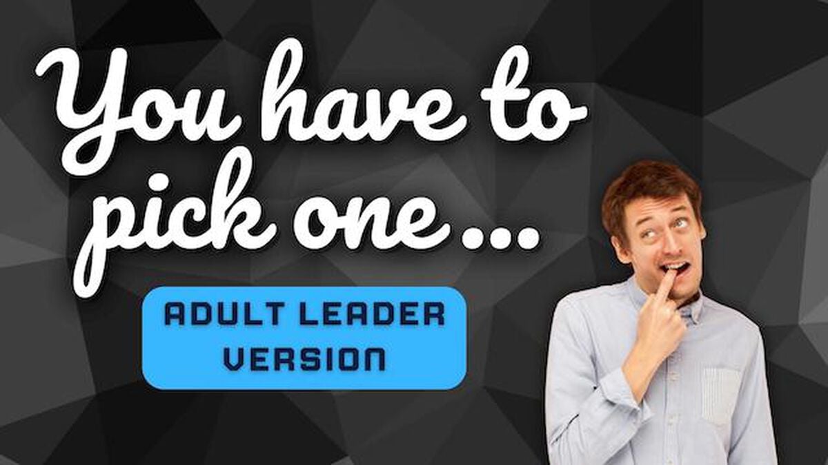 You Have To Pick One (Adult Leader Version) image number null